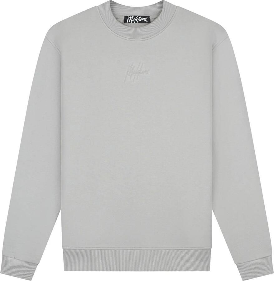 Malelions hoodie met backprint grijs