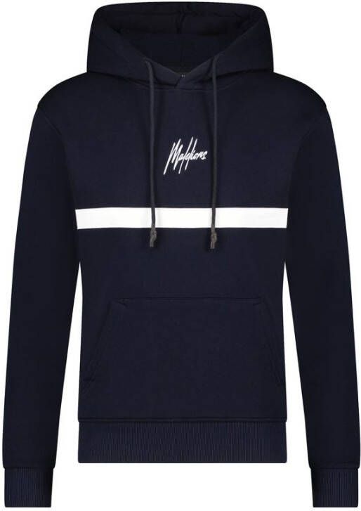 Malelions hoodie Tonny met logo navy white