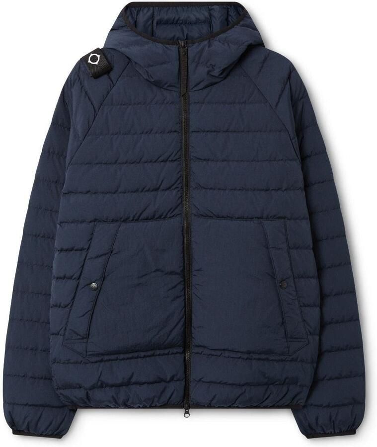 Ma.strum Blauwe Gewatteerde Jas met Capuchon Blue Heren