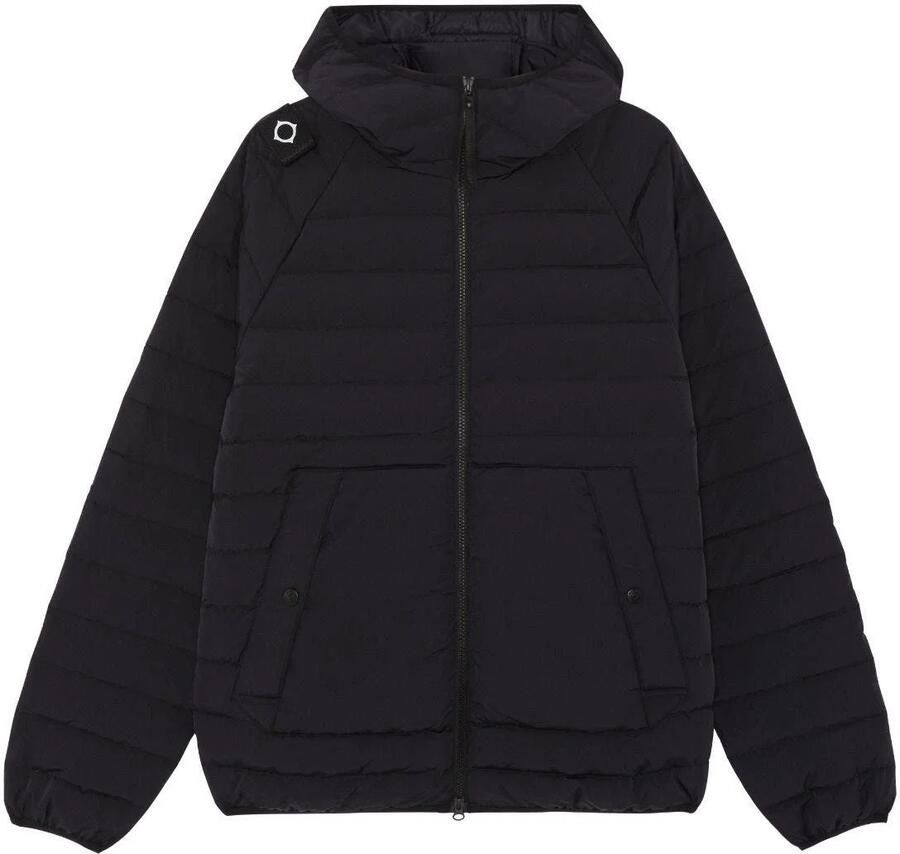 Ma.strum Hooded Down Jas in Zwart Black Heren
