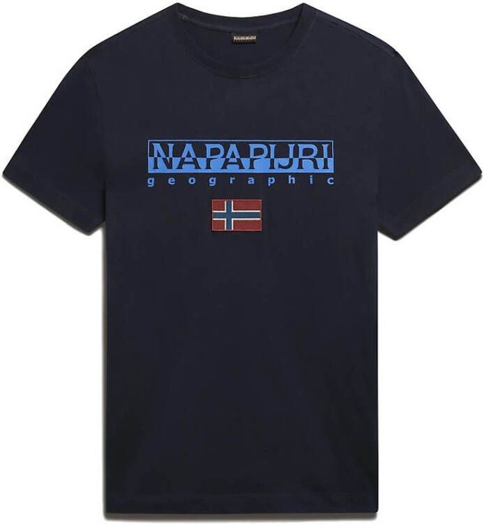 Napapijri T-Shirts Blauw Heren