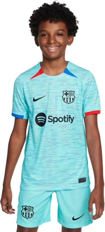 Nike FC Barcelona 2023 24 Stadium Derde Dri-FIT voetbalshirt voor kids Blauw