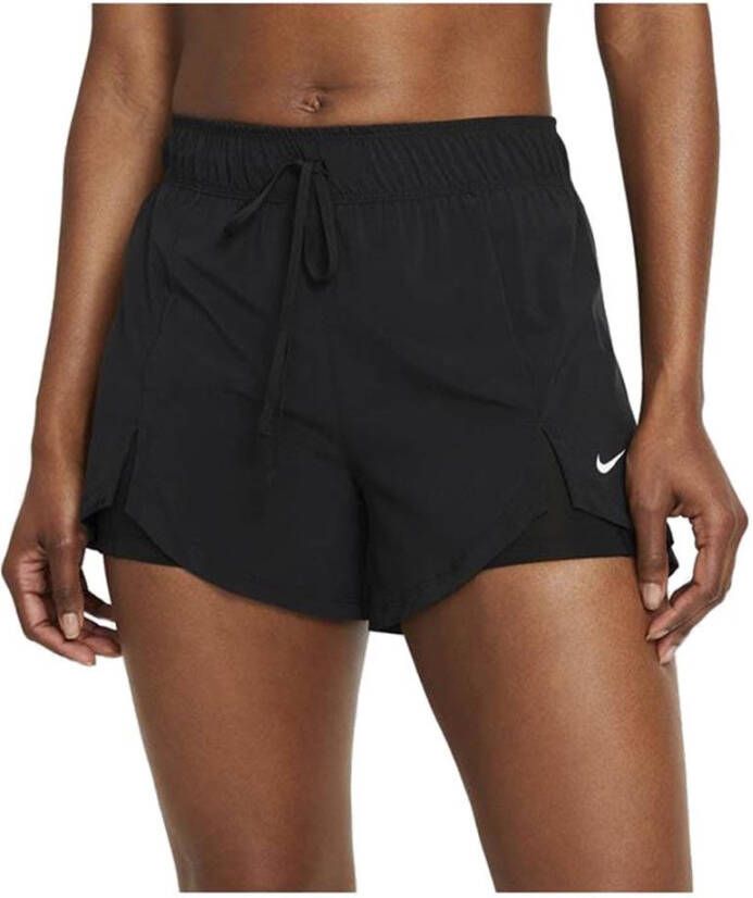 Nike Flex Essential 2-in-1 Trainingsshorts voor dames Zwart