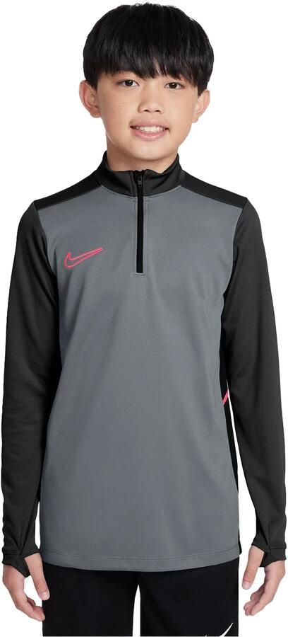 Nike Academy voetbaltrainingstop met Dri-FIT lange mouwen en korte rits voor kids Grijs - Foto 5