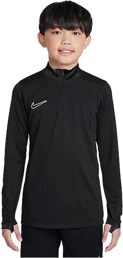 Nike Academy voetbaltrainingstop met Dri-FIT lange mouwen en korte rits voor kids Zwart - Foto 5