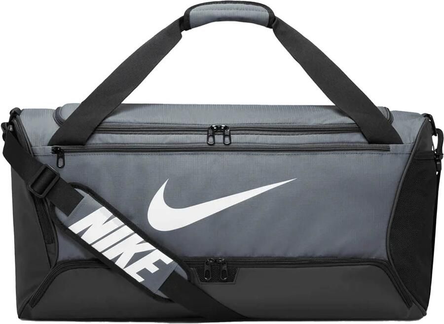 Nike Brasilia 9.5 Trainingstas (medium 60 liter) Grijs