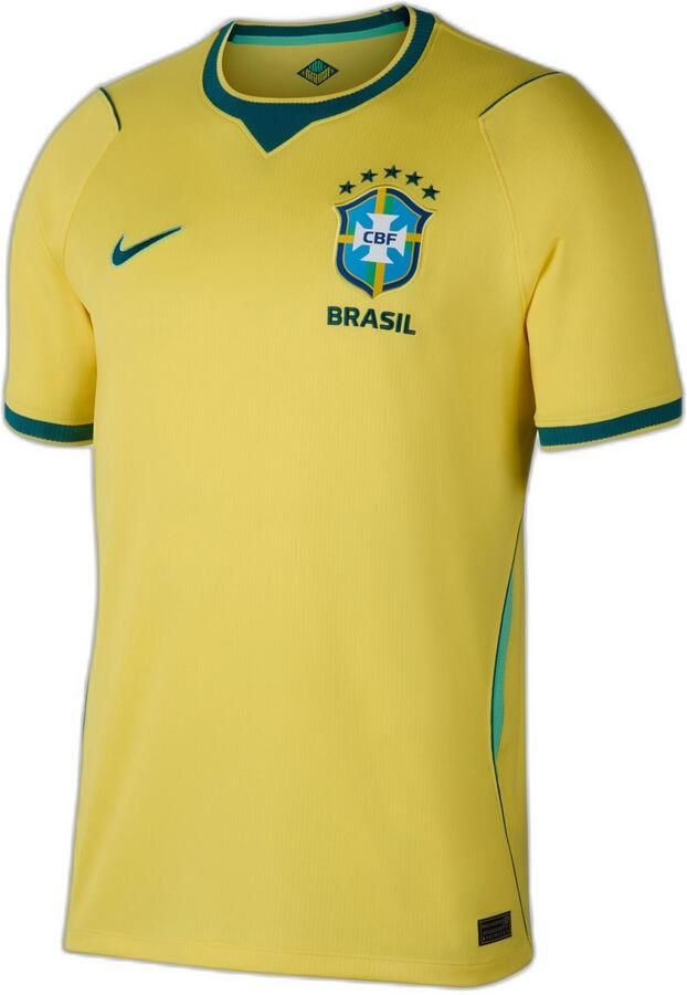 Nike Brazilië 2026 Stadium Thuis Dri-FIT replica voetbalshirt voor heren Geel