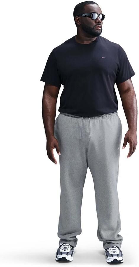 Nike Club fleecebroek met open zoom voor heren Grijs - Foto 5
