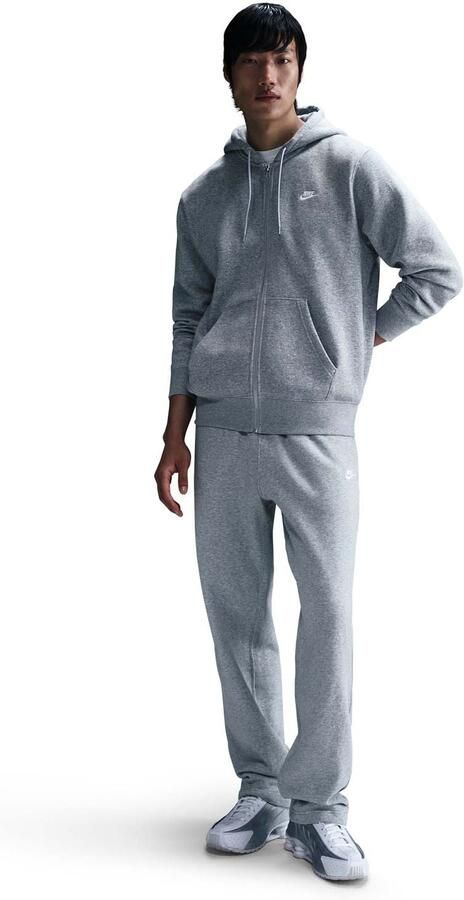 Nike Club fleecehoodie met rits voor heren Grijs - Foto 6