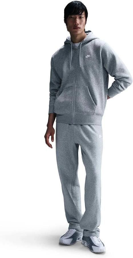 Nike Club fleecehoodie met rits voor heren Grijs - Foto 6
