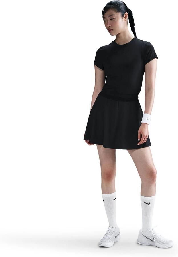 Nike Court Advantage Dri-FIT tennistop met korte mouwen voor dames Zwart - Foto 5