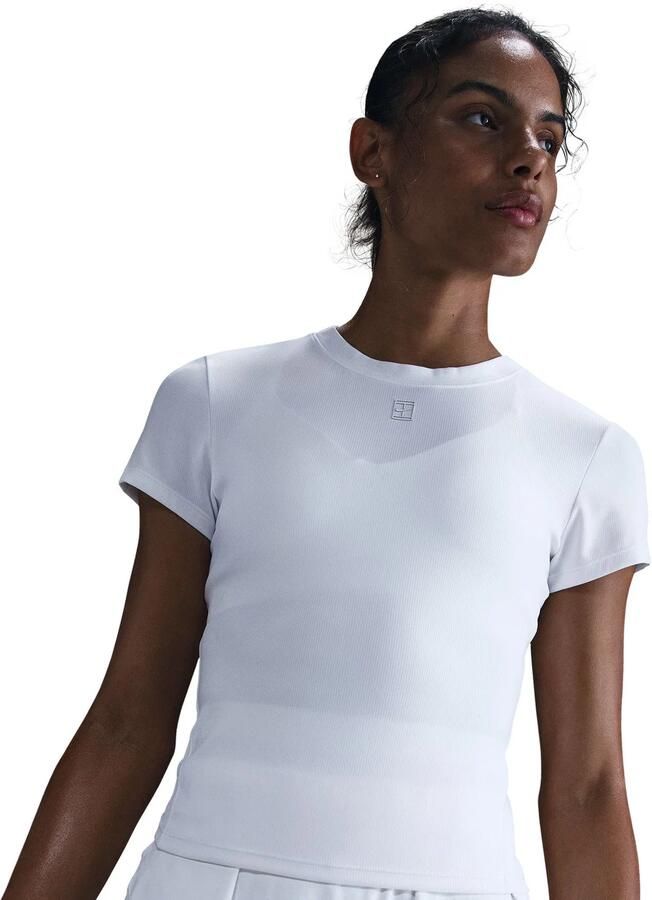 Nike Court Advantage Dri-FIT tennistop met korte mouwen voor dames Wit - Foto 5