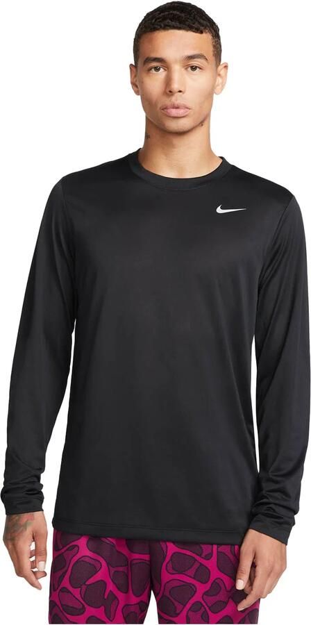 Nike Dri-FIT Legend fitnesstop met lange mouwen voor heren Zwart - Foto 5