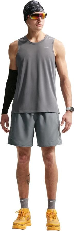 Nike Miler Dri-FIT hardloopshorts met binnenbroek voor heren (18 cm) Grijs - Foto 5