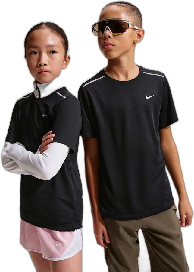 Nike Miler Dri-FIT top met korte mouwen voor kids Zwart - Foto 3