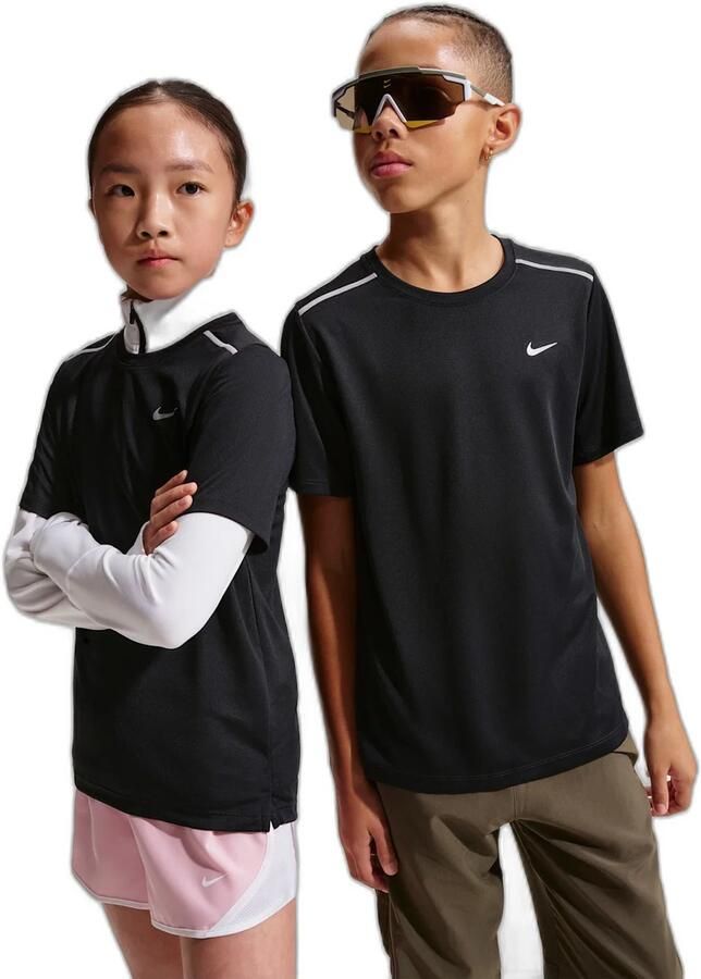 Nike Miler Dri-FIT top met korte mouwen voor kids Zwart - Foto 3