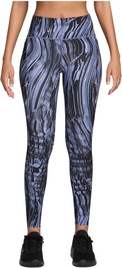 Nike Swift 7 8-hardlooplegging met hoge taille en print voor dames Blauw - Foto 5