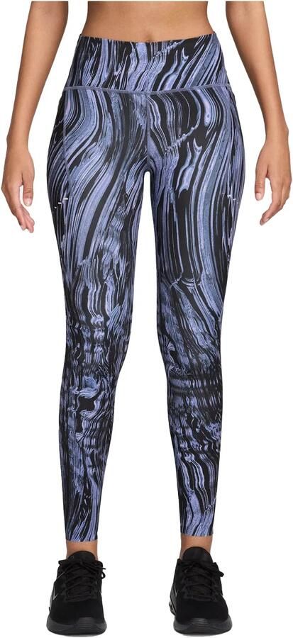 Nike Swift 7 8-hardlooplegging met hoge taille en print voor dames Blauw - Foto 5
