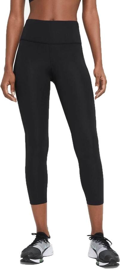 Nike Fast Cropped hardlooplegging met halfhoge taille voor dames Zwart - Foto 2