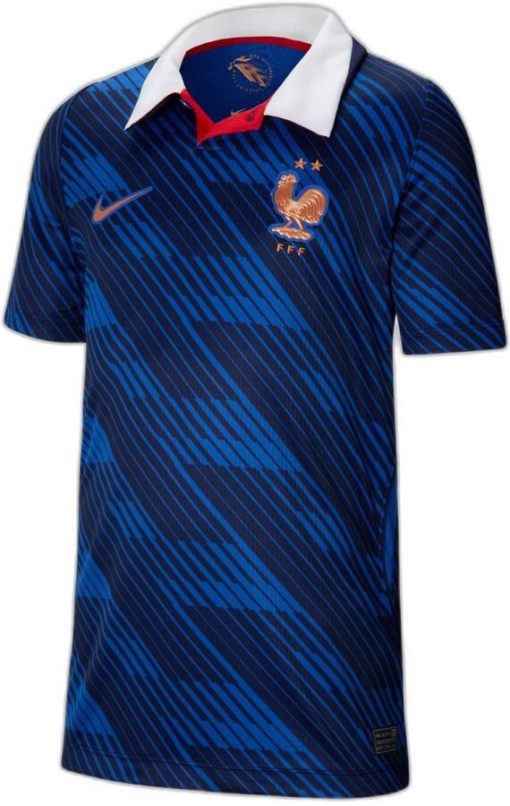 Nike FFF 2026 Stadium Thuis replica voetbalshirt met Dri-FIT voor kids Blauw - Foto 4