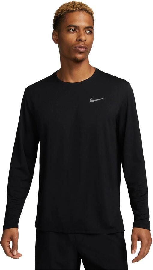 Nike Miler UV-hardlooptop met lange mouwen en Dri-FIT voor heren Zwart - Foto 5
