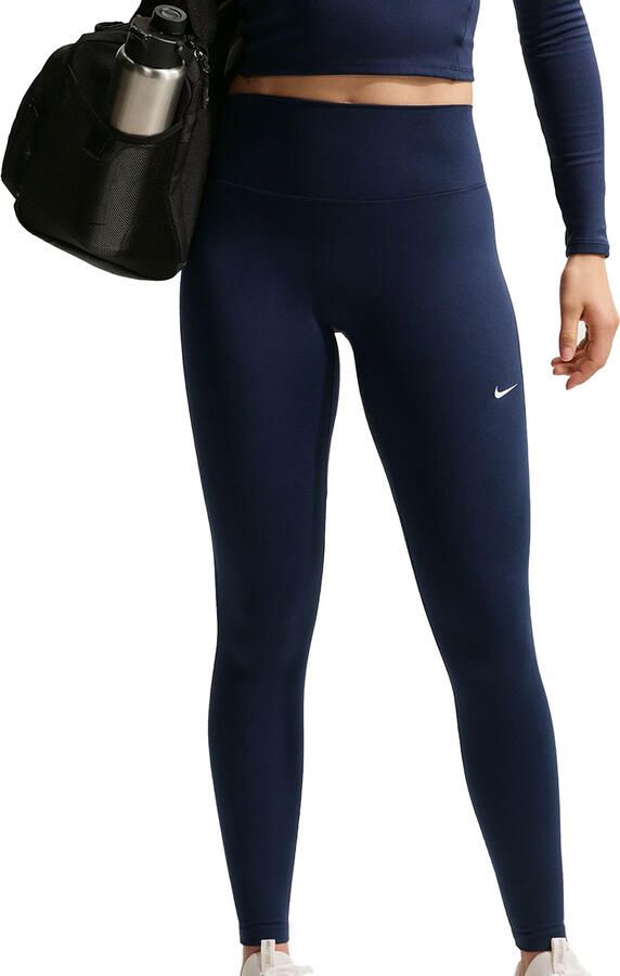 Nike One Seamless Front lange legging met hoge taille voor dames Blauw - Foto 4