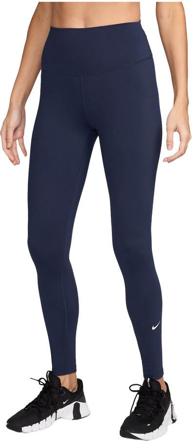 Nike One lange legging met hoge taille voor dames Blauw - Foto 5