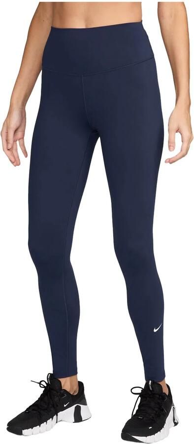 Nike One lange legging met hoge taille voor dames Blauw - Foto 5