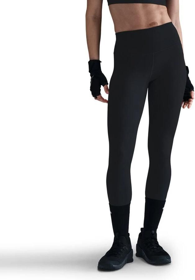 Nike One lange legging met hoge taille voor dames Zwart - Foto 5