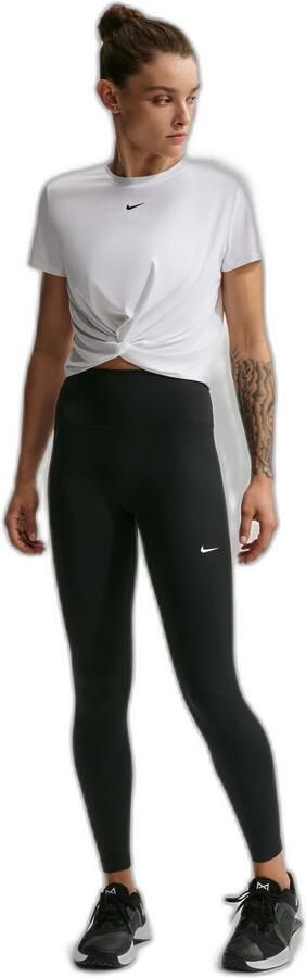 Nike One Seamless Front lange legging met hoge taille voor dames Zwart - Foto 5