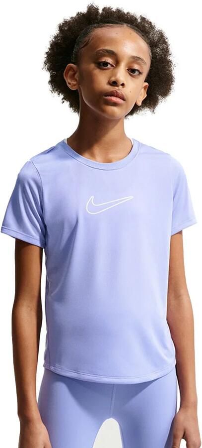 Nike One Fitted Dri-FIT top met korte mouwen voor meisjes Paars - Foto 5