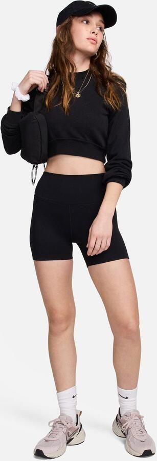 Nike One bikeshorts met hoge taille voor dames (13 cm) Zwart - Foto 5