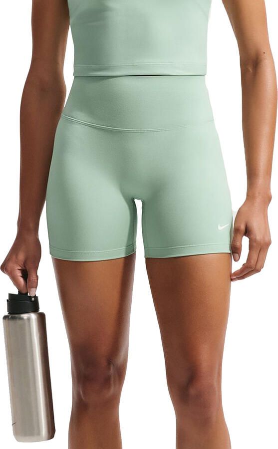 Nike One bikershorts met hoge taille voor dames (13 cm) Groen - Foto 5