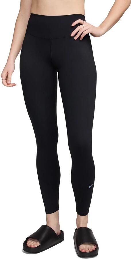 Nike One lange legging met hoge taille voor dames Zwart - Foto 6