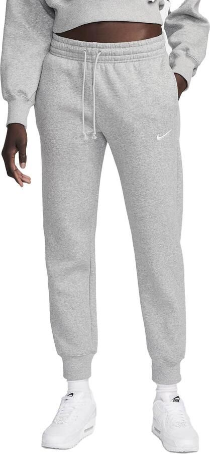 Nike Phoenix Fleece joggingbroek met halfhoge taille voor dames Grijs - Foto 5