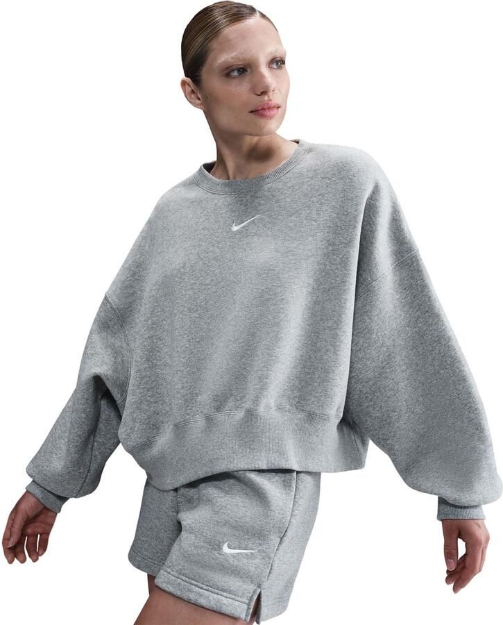 Nike Phoenix Fleece extra oversized sweatshirt met ronde hals voor dames Grijs - Foto 6