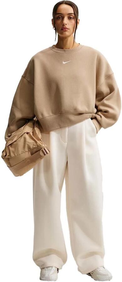 Nike Phoenix Fleece extra oversized sweatshirt met ronde hals voor dames Bruin - Foto 5
