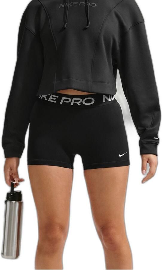 Nike Pro bikeshorts met halfhoge taille voor dames (8 cm) Zwart - Foto 4