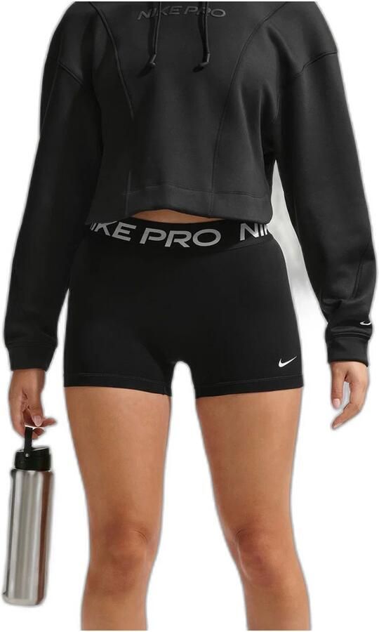 Nike Pro bikeshorts met halfhoge taille voor dames (8 cm) Zwart - Foto 4