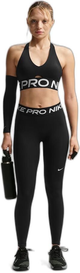 Nike Pro lange legging met halfhoge taille voor dames Zwart - Foto 6