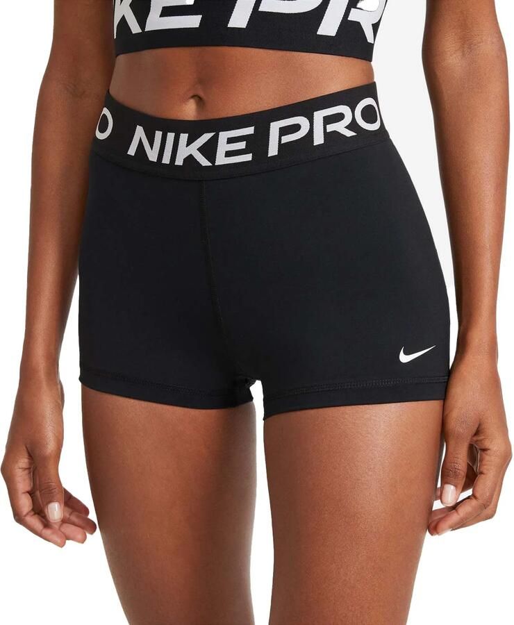 Nike Zwarte mesh trainings shorts Zwart Dames