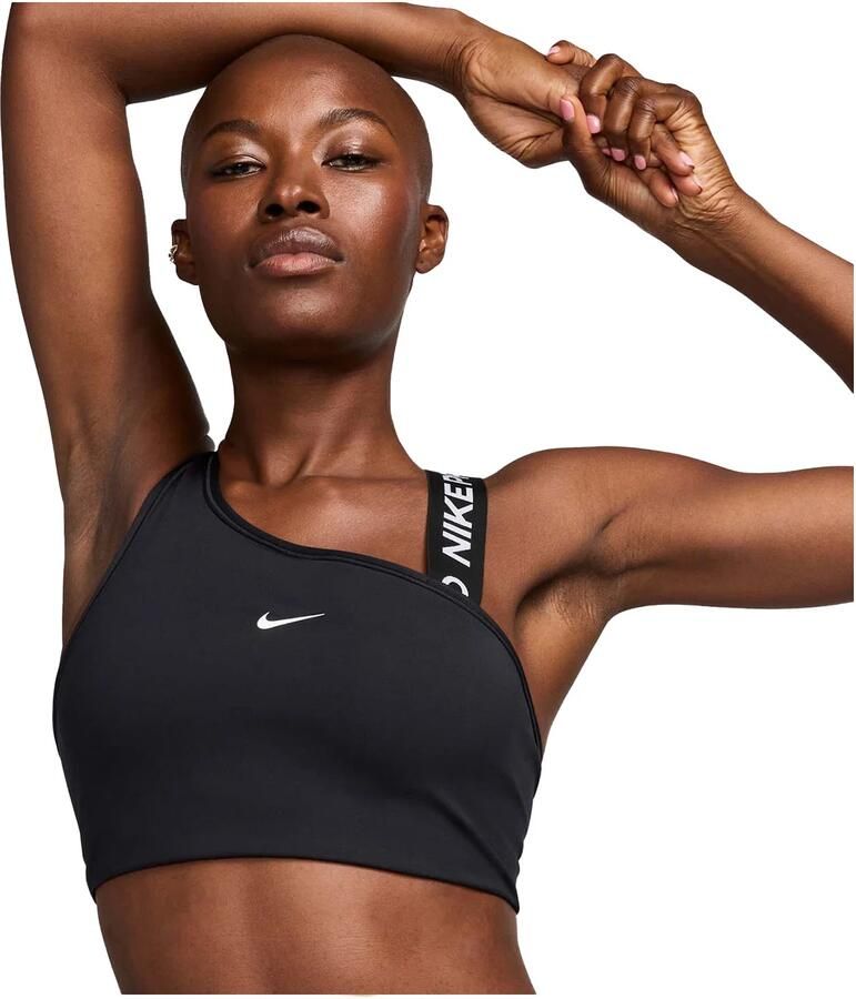 Nike Pro Swoosh Asymmetrical padded sport-bh met medium ondersteuning Zwart - Foto 5