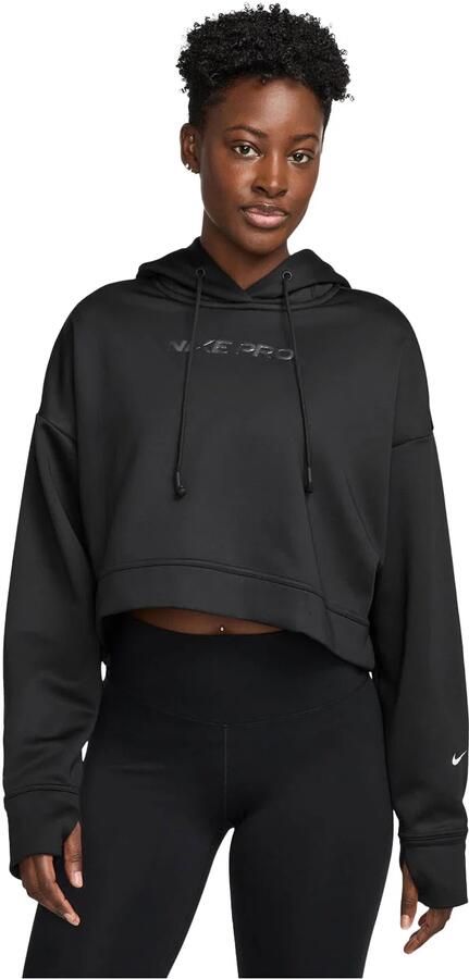 Nike Pro Therma-FIT oversized fleecehoodie voor dames Zwart - Foto 5