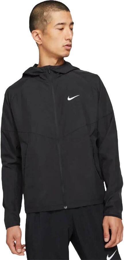 Nike Miler Repel hardloopjack voor heren Zwart - Foto 9