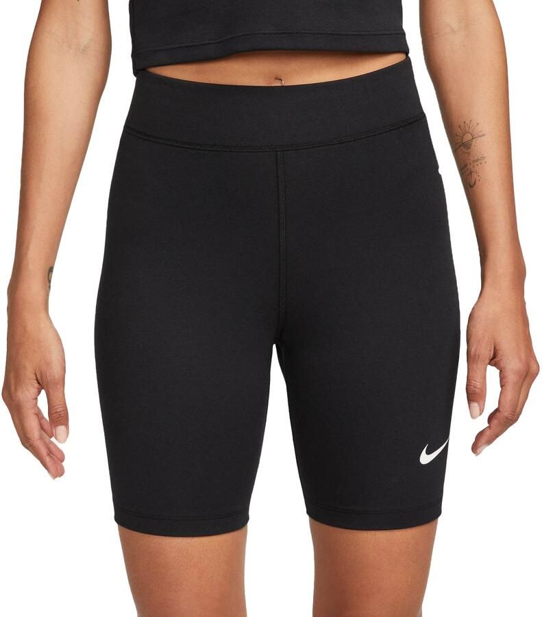 Nike Klassieke Fietsbroek Zwart Wit Lichtgewicht Stof Black Dames - Foto 2