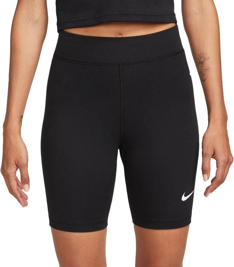 Nike Klassieke Fietsbroek Zwart Wit Lichtgewicht Stof Black Dames - Foto 2