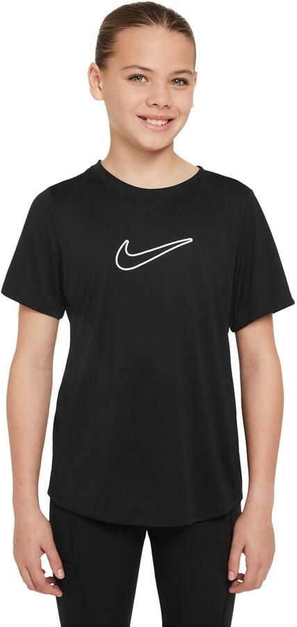Nike One Fitted Dri-FIT top met korte mouwen voor Zwart - Foto 6