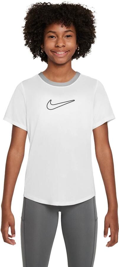 Nike One Fitted Dri-FIT top met korte mouwen voor Wit - Foto 5