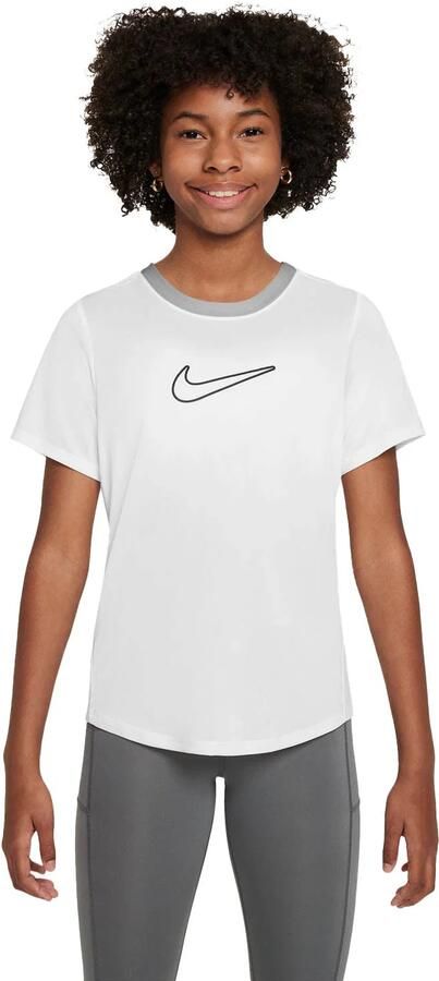 Nike One Fitted Dri-FIT top met korte mouwen voor Wit - Foto 5