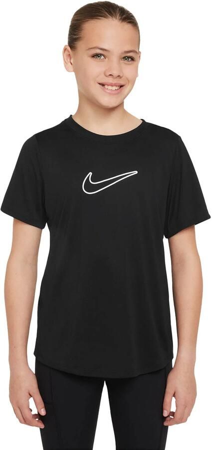 Nike One Fitted Dri-FIT top met korte mouwen voor Zwart - Foto 6